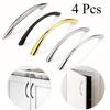 4 Pcs/Set Curved Handles Wardrobe Cabinet Pull Handles Drawer Knobs Zinc Alloy Cupboard Door Handle Furniture Fitting Home Hardware