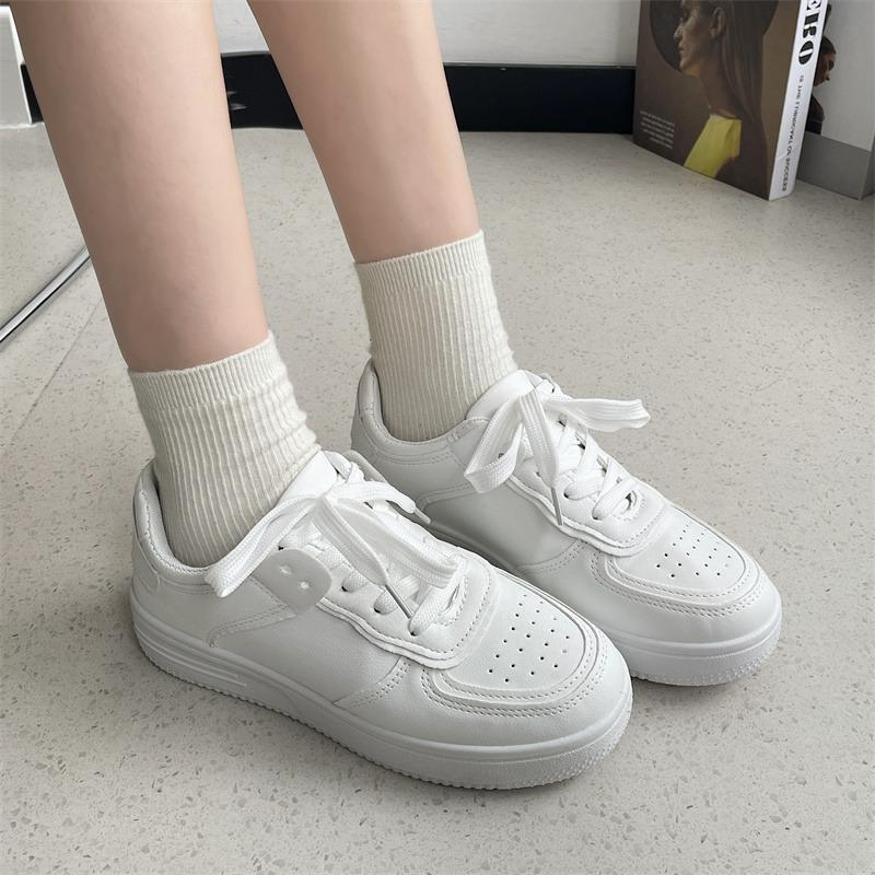 Little white shoes women's 2025 spring and autumn new Korean version student versatile muffin thick sole heightening fashion Internet celebrity c
