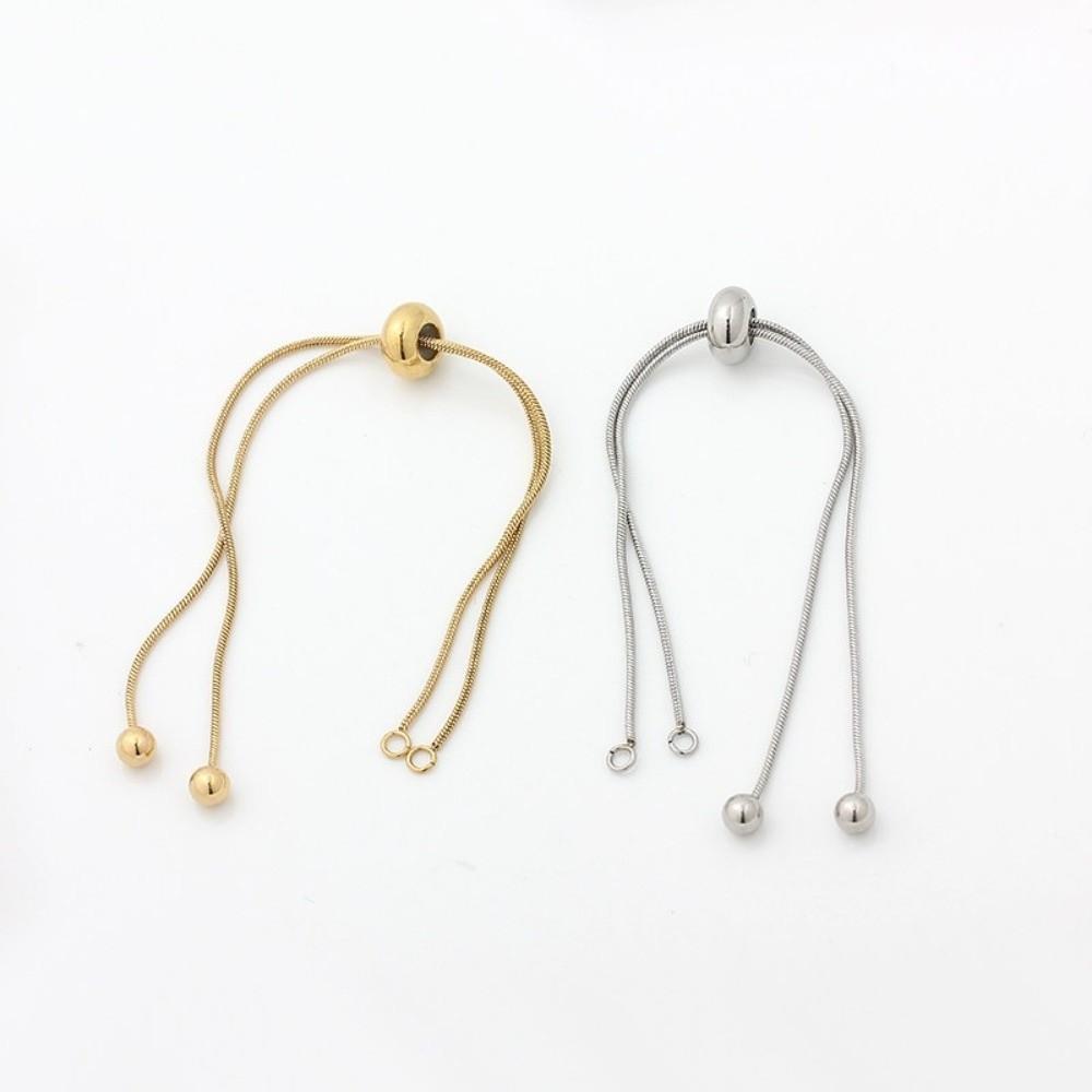 5Pcs Silver Extension Chains Stainless Steel Hand Bracelet Extensions  Jewelry Decoration
