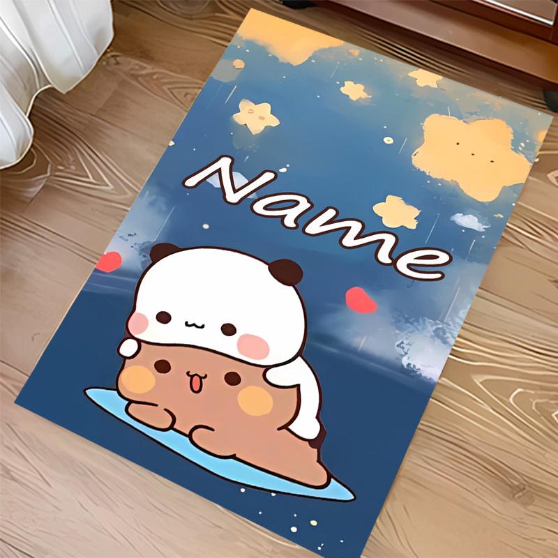 Custom Personalization Bubu and Dudu Print Area Rug - Soft, Washable Non-Slip Indoor Mat,Living Room,Home&Office Decorative Rug