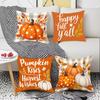 Thanksgiving Series Festive Warm Atmosphere Pumpkin Letter Print Pillow Case Nap Pillow Cushion
