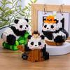 Non-Toxic Creative Mini Cute Panda Micro Building Blocks 3D Diamond Model Animals Bricks Diy City Construction Toys For Children Kids Gift