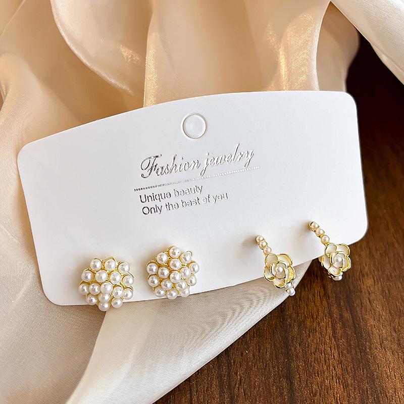 Amber Coffee French Retro Luxury Earrings - Women's Elegant Studs with Niche Design