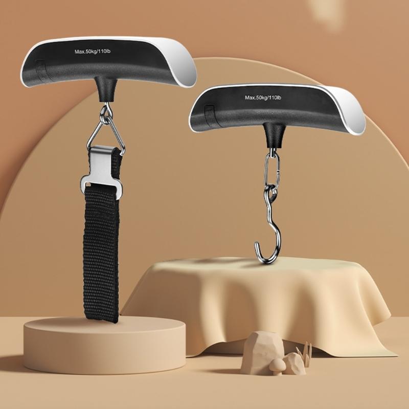 Electronic Balance Pocket Scale with LCD Display 50kg Capacity Hanging Scale for Accurate Luggage Weight Measurement