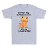 Przepraszam, Mój Brodaty Smok Słodko Zjadł Moje Zadanie Domowe Zabawna Koszulka dla Miłośnika Jaszczurek Unisex