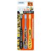 Skater Toothbrush with Cap, for Elementary School Students (Ages 6-12), Medium Bristles, Set of 3, Minions Design (TB6T-A)