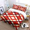 Red and orange plaid. Bedding sets Duvet cover sets Duvet covers Pillowcases(1 * Duvet Cover 2 * Pillowcases, without duvet insert)