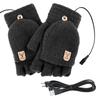 Electric Heated Gloves Outdoor Heating Thermal Glove Winter Windproof Heated Glove Half-Finger Thermal Gloves For Camping Hiking