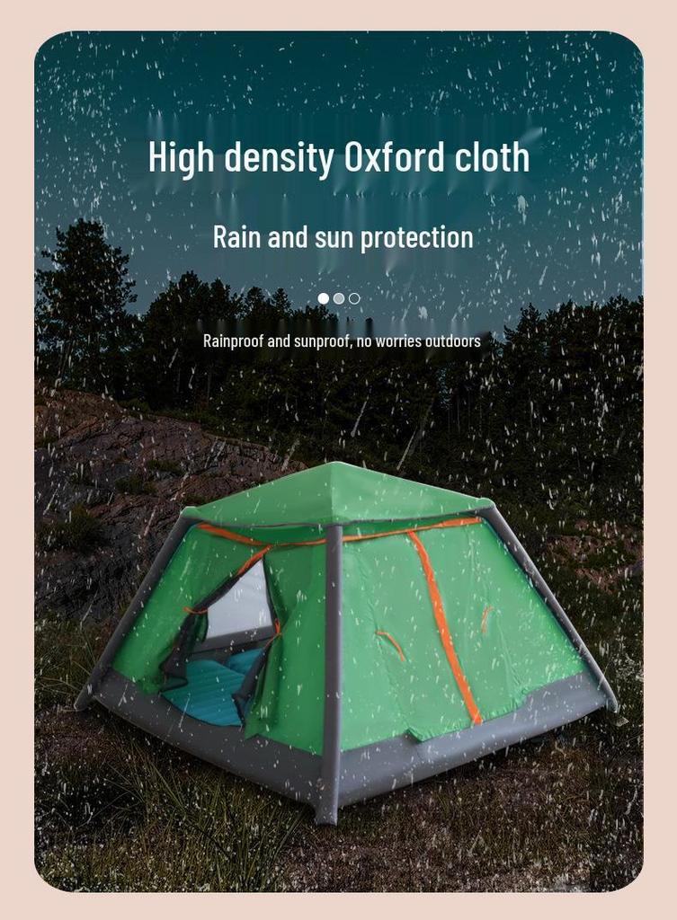 Portable Inflatable Tent: Instant Open, No-Setup, for 3-4 People Camping