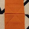 Used 9212 Nu Maran Beach Bag 7924 Graphic Tartan Orange Camel Knotboard Screen Print Cotton Unisex from Japan AUTHENTIC