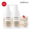 Large Size Grain Facial Milky Cleansing Foam 500ml X 2 + 10 Pouches