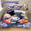 3pcs Starry Night Sky Kuromi Pattern Bedding Set, 1* Cover + 2*Pillowcases, Printed Bedding Set, Soft and Comfortable H102