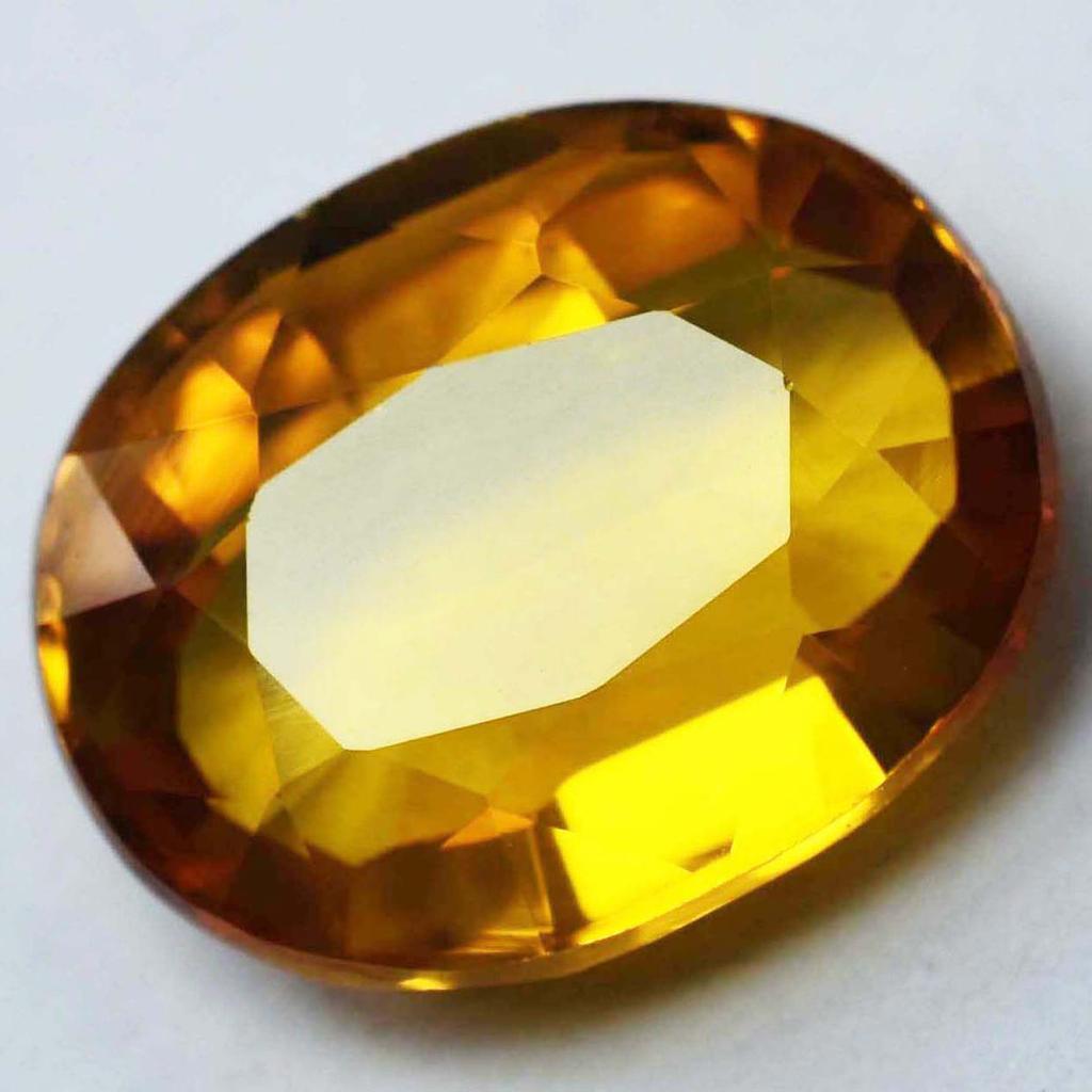 Yellow Ceylon Sapphire 7.60 Carat Natural Oval Cut Loose Gemstone