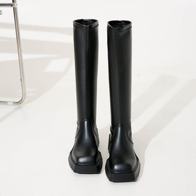 British Style Platform Martin Boots Women's 2025 New Korean Version Fashion Temperament Pleated Piled Boots Comfortable Student Boots Tide