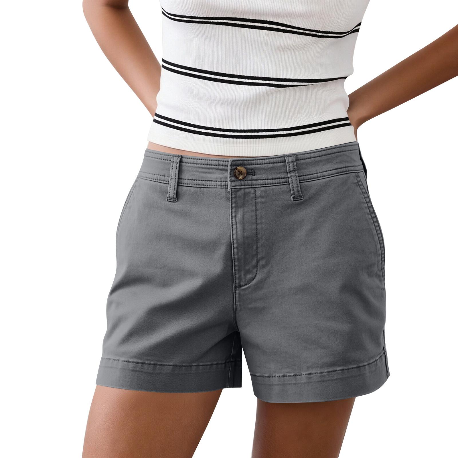 

Women s Casual. Loose. -color. Pocketless Shorts XXL