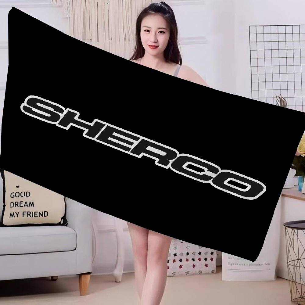 S-Sherco LOGO Bath Towel Microfiber Soft Water Absorbing Breathable For Girl Kids Decorative Cartoon Beach Towel