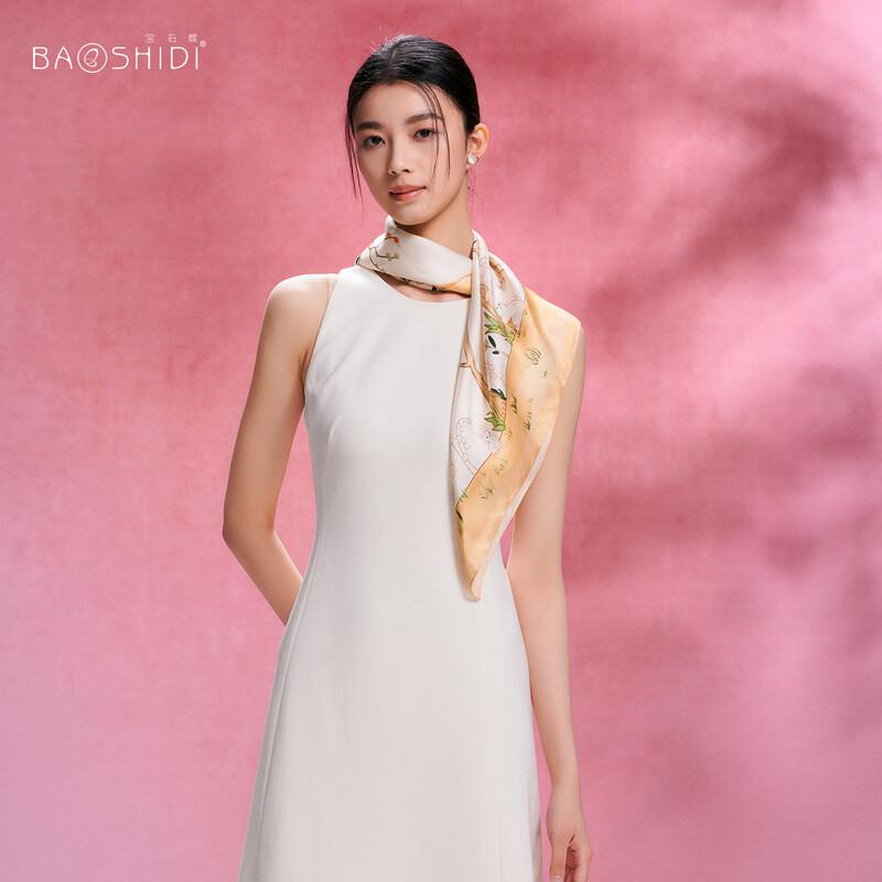 Gem Butterfly 100% Mulberry Silk Square Scarf