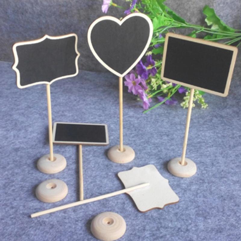 10Pcs Mini Blackboard Chalkboard Wordpad Message Note Memo Board Holder Clip Home House Party Weddin