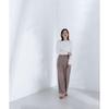 Natural Beauty Basic Trimmed Beige Women's Two-Tone Blouse,