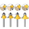 Woodworking Milling Cutter Set Of 4 Pieces Round Corner Cutter Trimming Machine Tool Head Woodworking Chamfer Milling Cutter Set