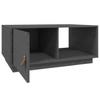 Vidaxl Stolik Kawowy, Szary, 80X50X35,5 Cm, Lite Drewno Sosnowe