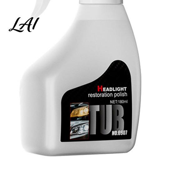 Foggy Headlight Remover Car Restoration Kit with Ceramic Coating 180ml Spray Cleaner