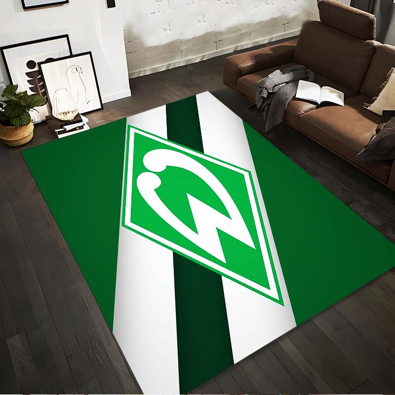 Green and White Logo Designed floor mat, suitable as a non-slip mat for the living room or bedroom sofa