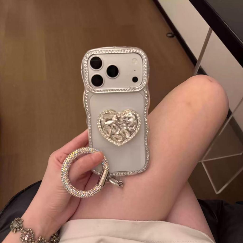 Bracelet Han ins mobile phone case temperament 17 suitable for Apple flash diamond love Apple woman 16Promax17promax1