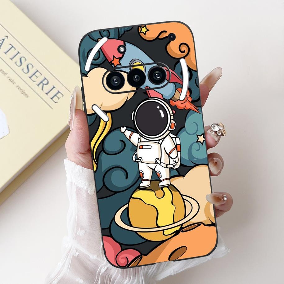 Para Funda Nothing Phone 3A A059 Lindo Dibujo Animado Panda Astronauta Silicona Suave Negro Mate Cubierta Para Nothing Phone3a Pro A059P Fundas