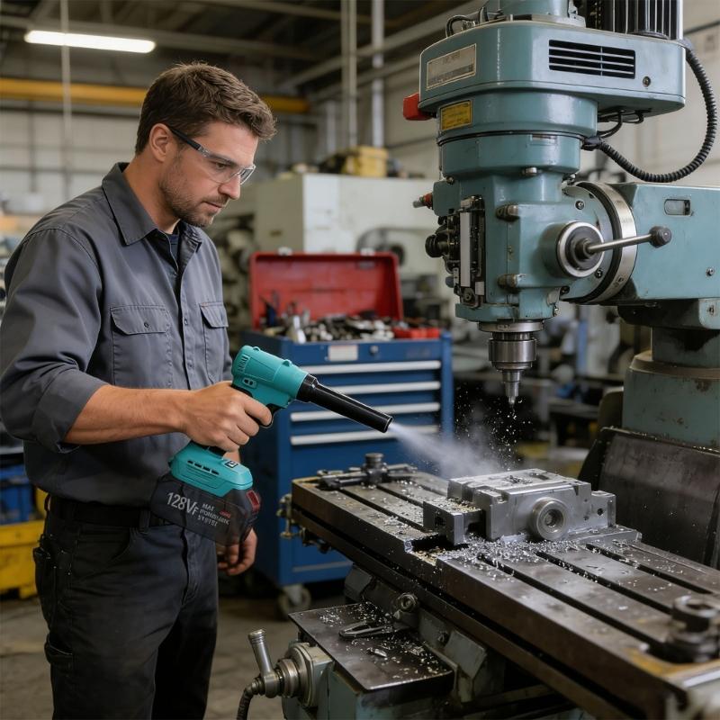 Rechargeable Cordless Leaves Blower Plastic Body Low Noise Handheld Blower for Small Spaces Debris Removal In Gardens