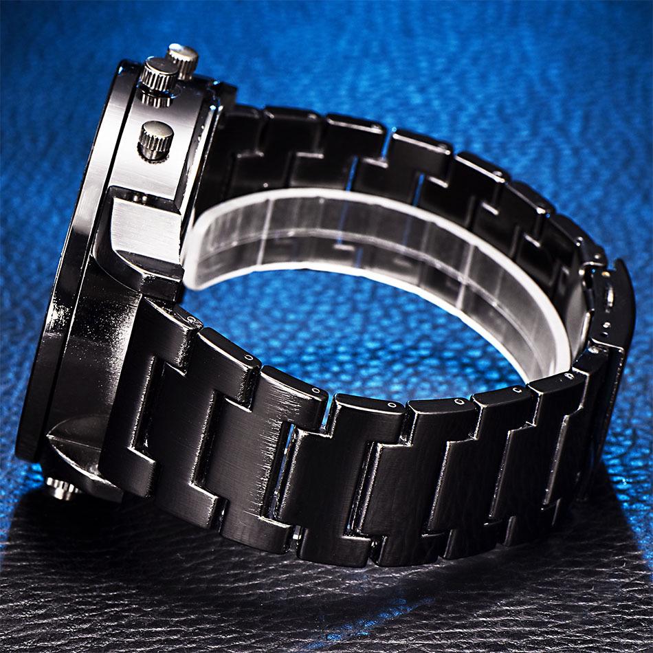 Herrenmode Luxusuhr Edelstahl Sport Quarz Herrenuhr