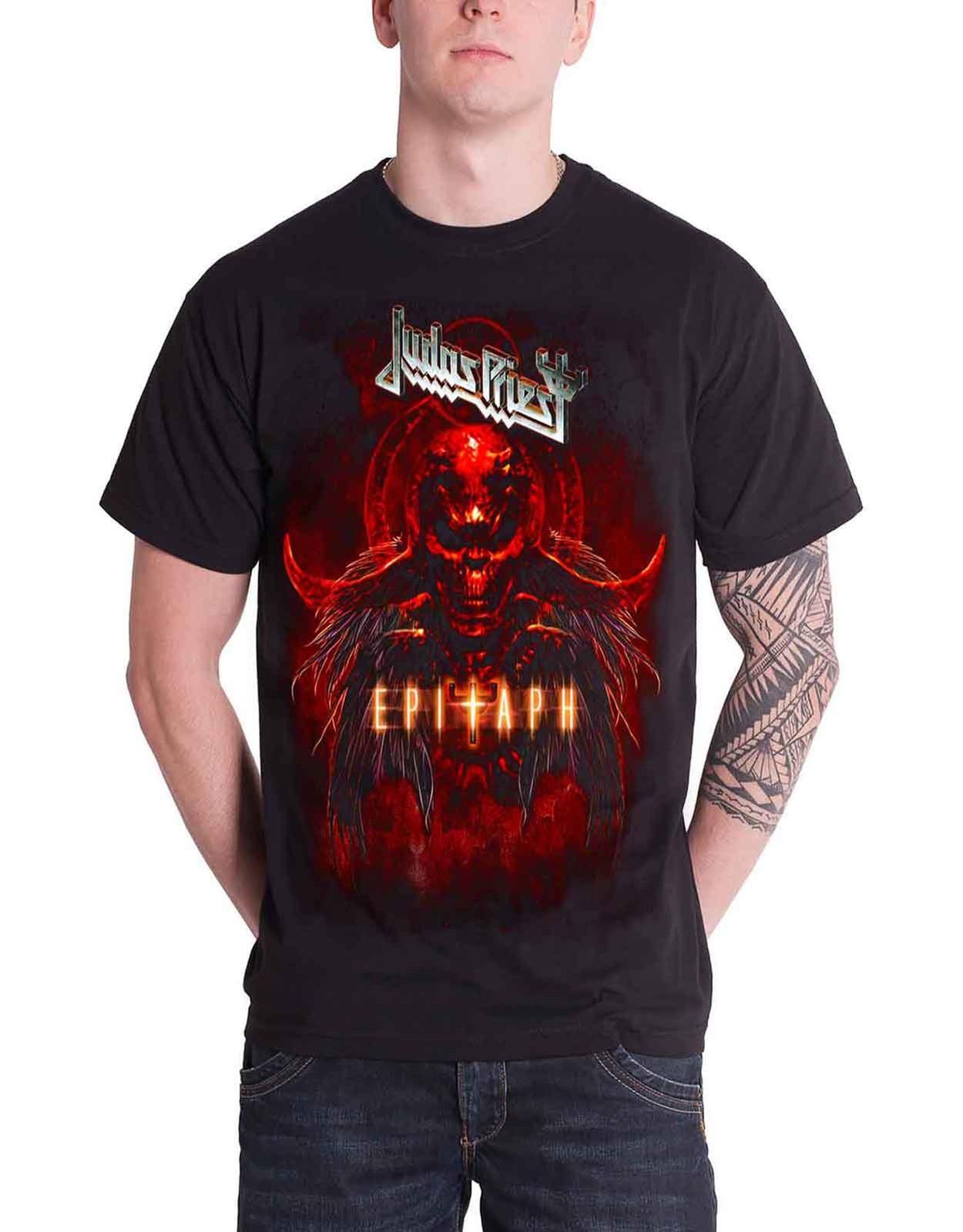 Judas Priest T  Epitaph Red Horns band logo Official new Mens Unisex T-Shirt S