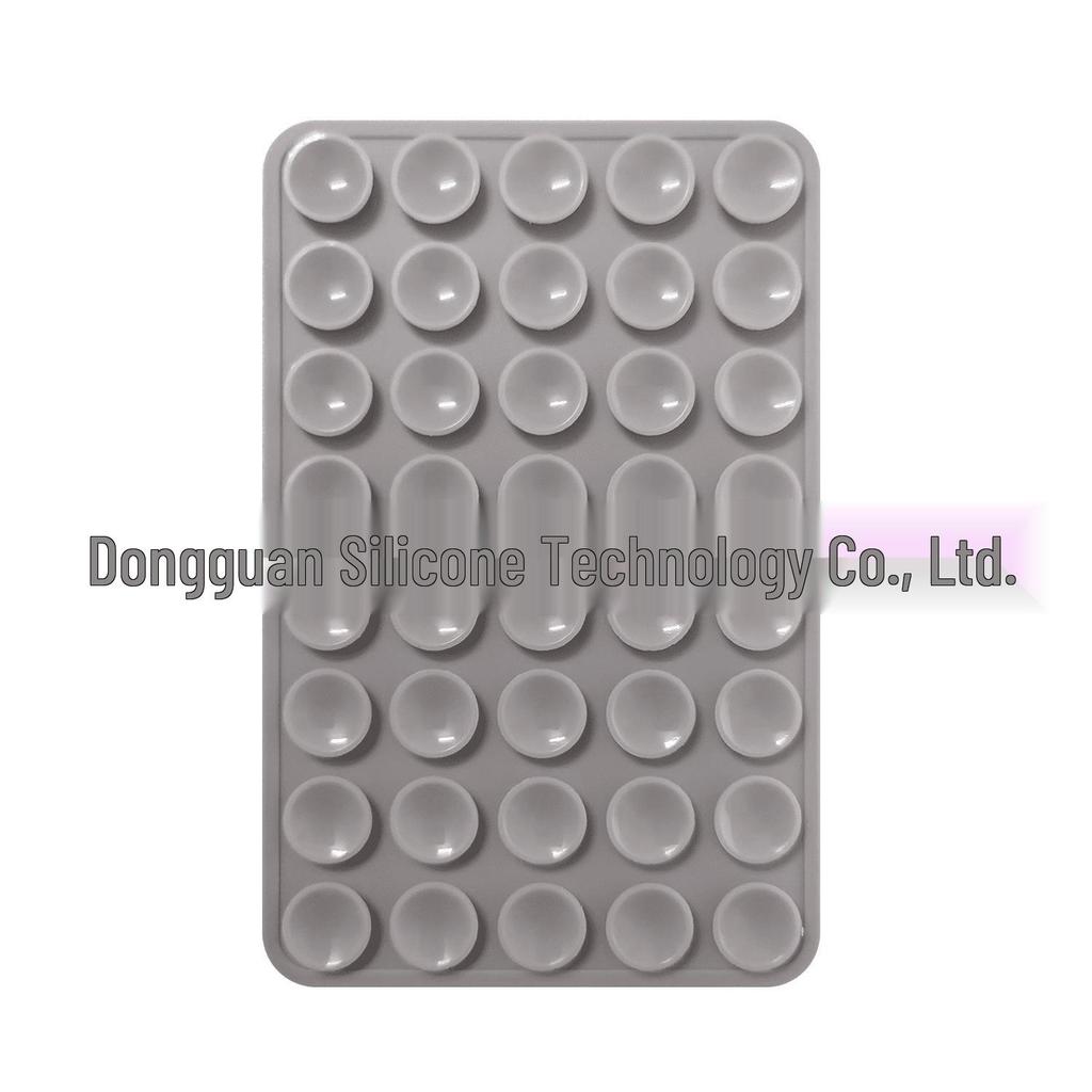 Black Silicone Anti-Slip Phone Stand: 24 Portable, Minimalist Suction Cup Stickers