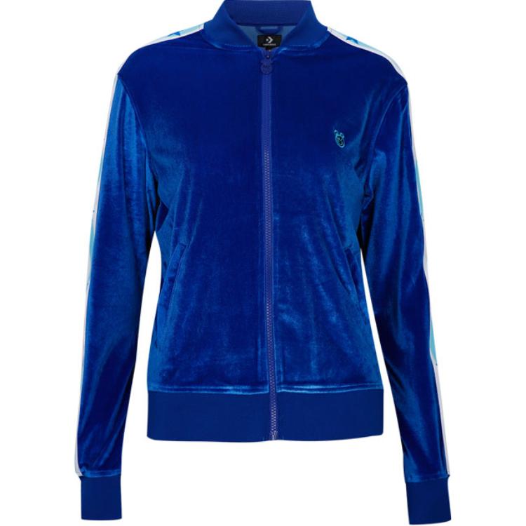 Converse Miley Cyrus Velvet Track Jacket Jackets & Coats Women s Blue 10016924-A01 XXXL
