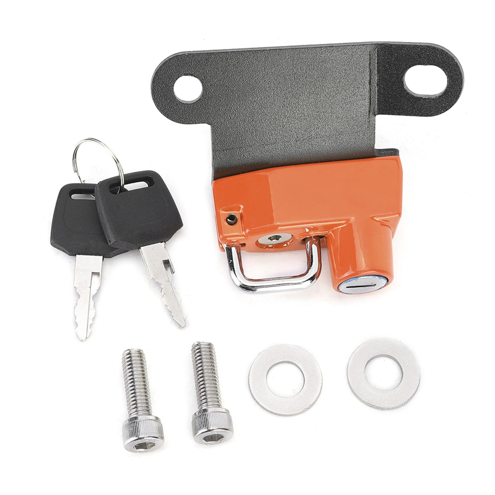 Aluminum Alloy Helmet Lock AntiTheft Security Hook Motorcycle Modification Fit for SuperDuke R 1290 2014 up Orange