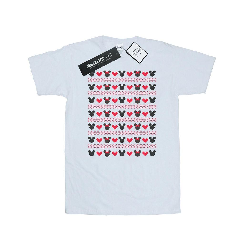 Disney Mens Mickey And Minnie Christmas Hearts T-Shirt