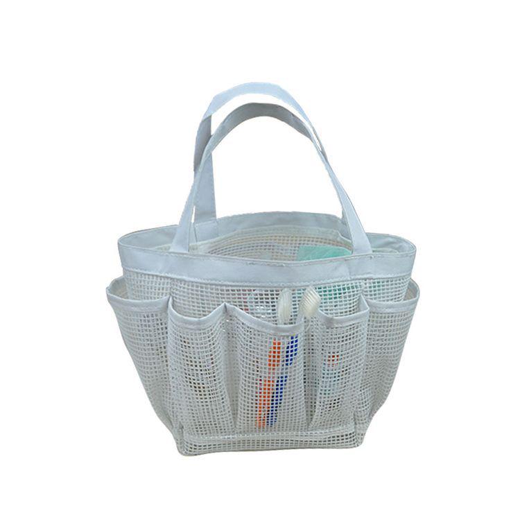 Foldable Mesh Toiletry Tote: Portable Shower and Swimming Storage Basket