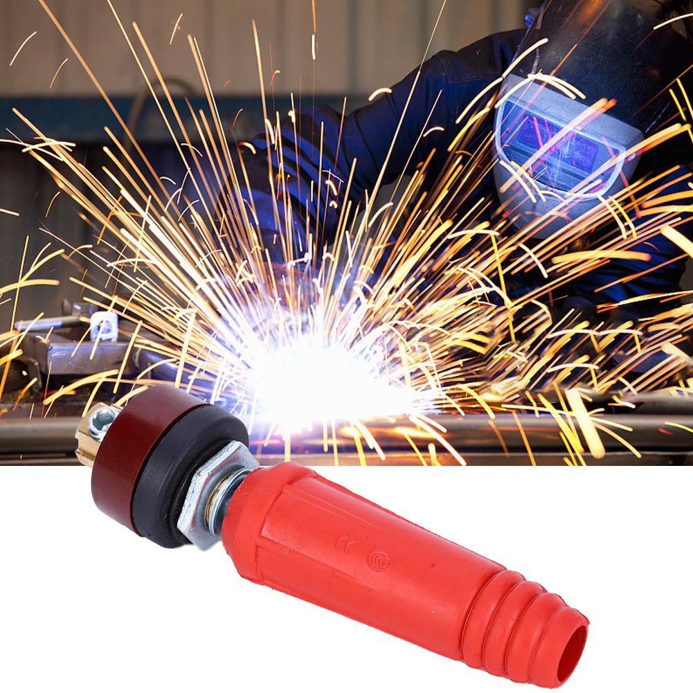 5pcs 1025 Square Quick Connectors European Connecting Welding Long Round Type Red