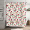 Floral Shower Curtain Botanical Tulip Flowers Pattern Waterproof Bathroom Decor Vintage Rustic Farmhouse Aesthetic Home Textile