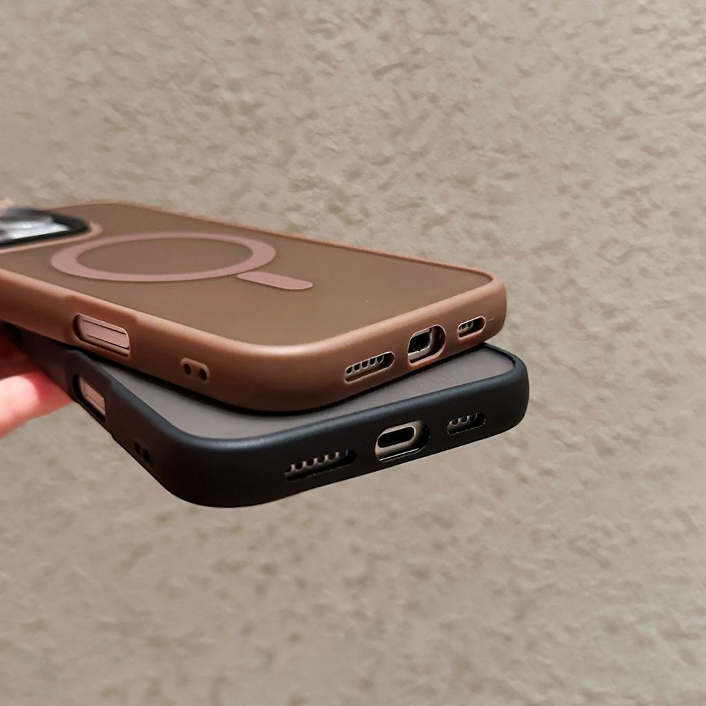 Skin Feel Scrub Suitable for IPhone 16 Magnetic Phone Case Apple 15promax Simple Transparent 14 Solid Color Anti Fall