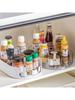360 Rotating Refrigerator Storage Box Multifunctional Spice Organizer Simple Drink Tray for Kitchen Countertop