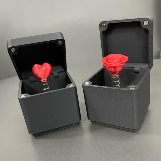 Valentine's Day Rose Gift Box Spring Popping Red Flower Love Heart In