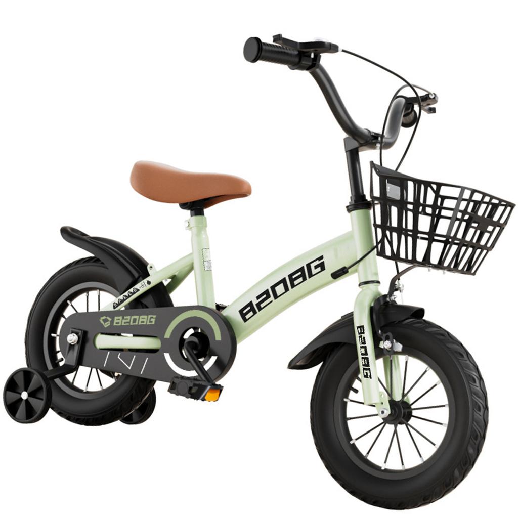 14" Kinderfahrrad mit Stützrädern & Korb Kinderfahrräder Geschenk für Jungen und Mädchen Alter 3-5 Kleinkindfahrrad mit Doppelfunktionsbremse für Anfänger