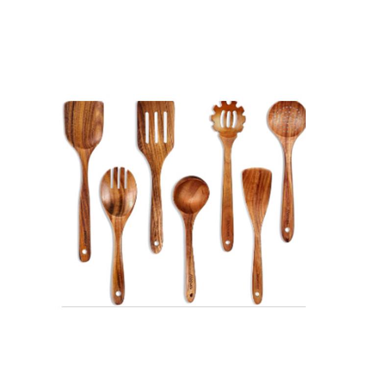 

ZISIZ 7-Piece Wooden Kitchen Utensil Set