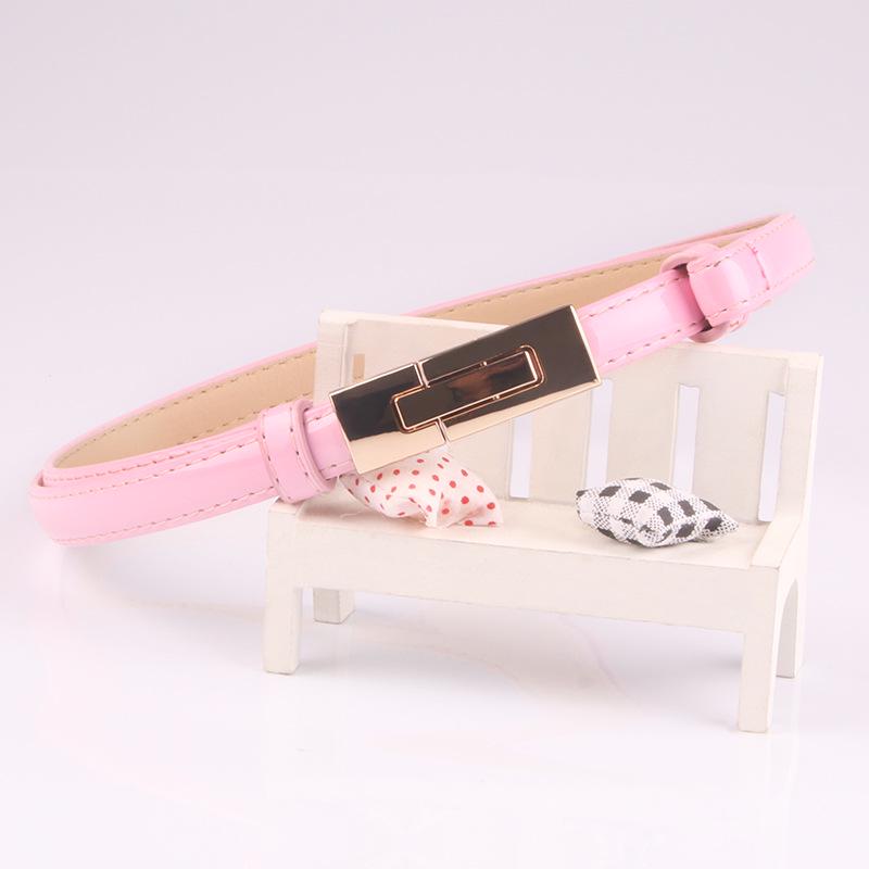 New Women's Trendy Pair-buckle Adjustment Thin Belt, Versatile Dress Decoration Candy Color Belt