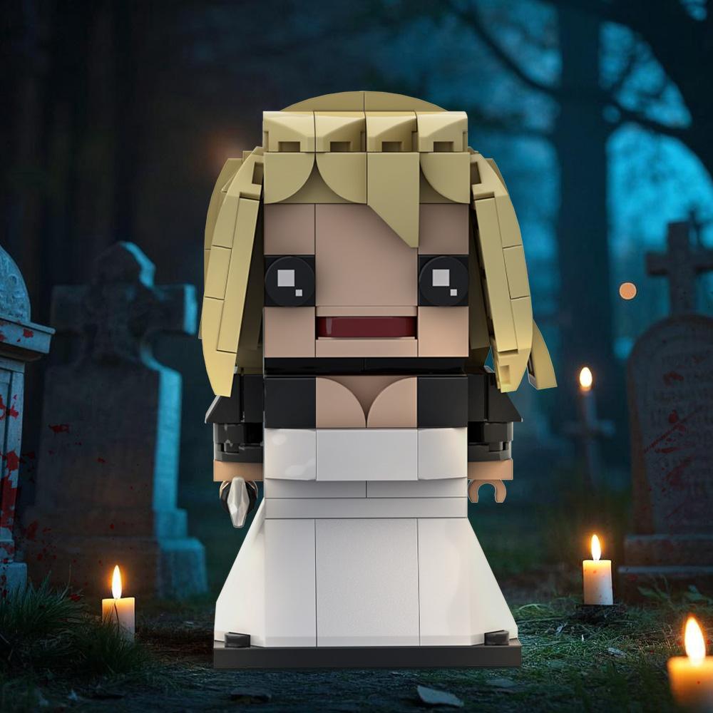 Gobricks MOC Anime Bride of Chucky Brickheadz Constructing Blocks Child's Engage With Franchise Bricks Movie Figure Toys Present