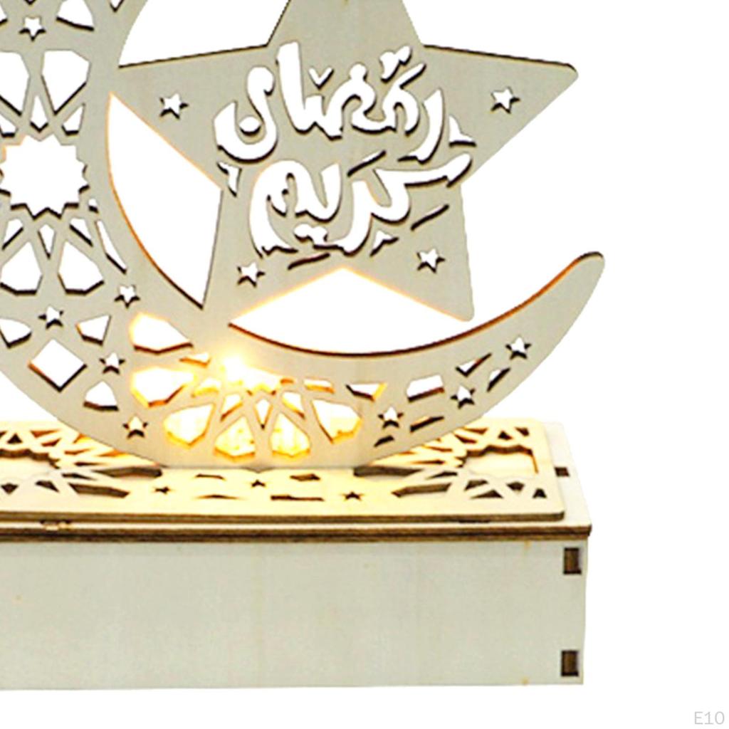 Eid Crafts Night Light, , Ramadan Mubarak Lamp Decorations, Home Party Bedroom Ornaments for
