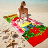 1Pc Christmas Minions Celebration Beach Towel Microfiber Beach Towel Thin Absorbent For Beach Swimming Yoga Bath Sports
