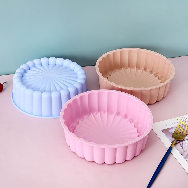 FAIS DU Silicone Round Cake Mold 8Inch Silicone Cake Pan For Baking Charlotte Cake Pan DIY Baking Strawberry Shortcake Cake Mold