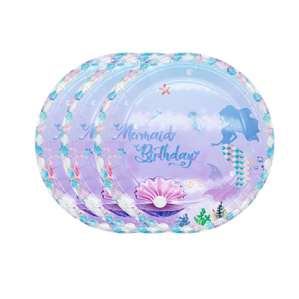 Themed Children'S Birthday Party Supplies Arrangement Cutlery Paper Plate Plate Set Tablecloth Flag Decoration